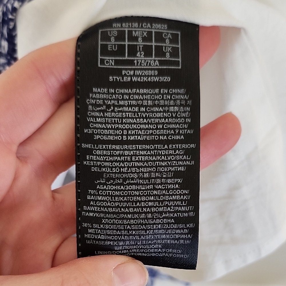 Guess Blue and White High Low Dress - Picture 3 of 11